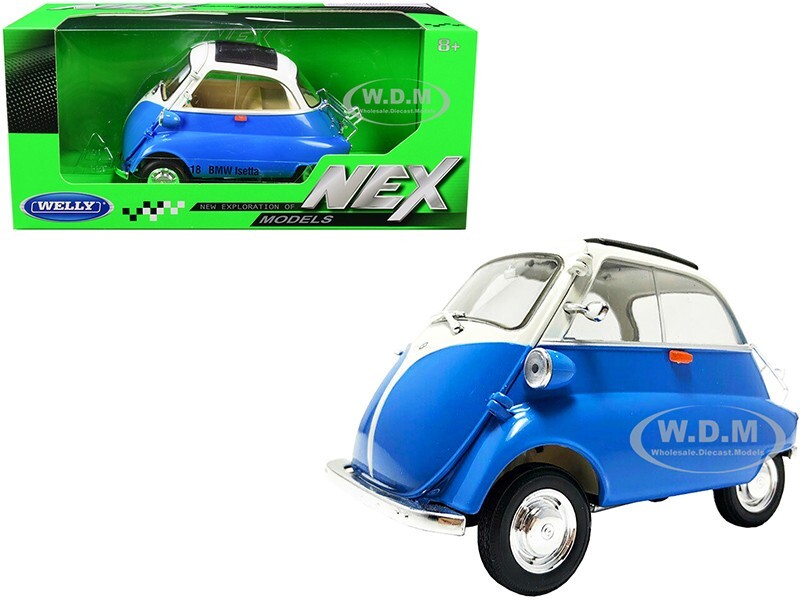 МОДЕЛЬ АВТОМОБИЛЯ BMW ISETTA BLUE - WHITE 118 ИЗГОТОВЛЕННАЯ НА ЗАКАЗ КОМПАНИЕЙ WELLY 24096 5890₽