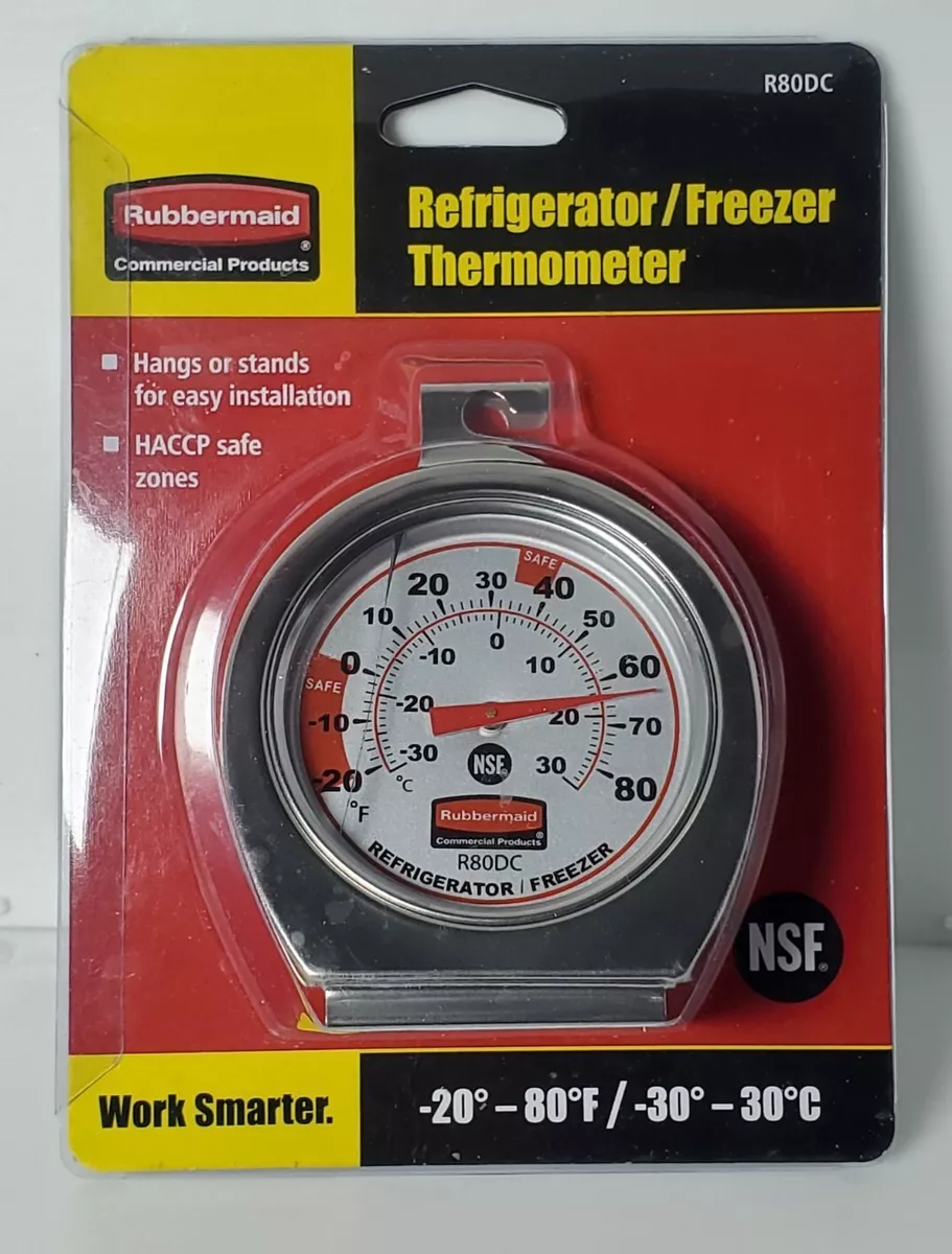 Rubbermaid Commercial Products Refrigerator Freezer Thermometer in the  Refrigerator Parts department at