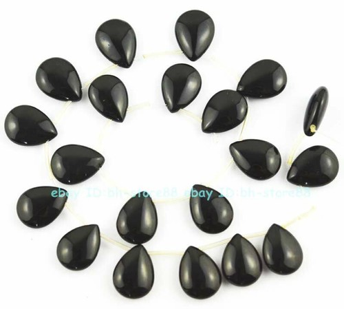 Pear Marquise Cut Faceted Smooth AAA Natural Onyx Black Agate Gemstone Beads 15" - Picture 9 of 10