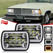 Pair 5x7 7x6 Inch Led Headlights Halo Drl For Chevy El Camino 1978-1981 Classic Pair 5x7 7x6 Inch Led Headlights Halo Drl For Chevy El Camino 1978-1981 Classic