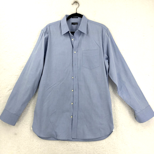 1901 Mens 16 34/35 Blue Dress Shirt 
