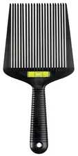 Flat Top Guide Comb With Liquid Bubble Level Flattopper Straight Hair Cut Black