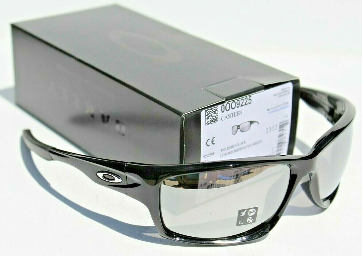 OAKLEY Canteen POLARIZED Sunglasses Polished Black/Chrome OAKLEY Canteen POLARIZED Sunglasses Polished Black/Chrome