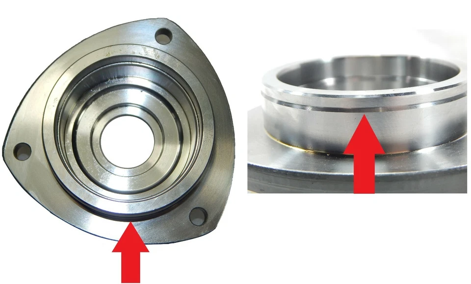 WP1550 Exciter Bearing Holder w/ Hole (New Style) OEM Wacker part 5100022485 - Image 3 of 3