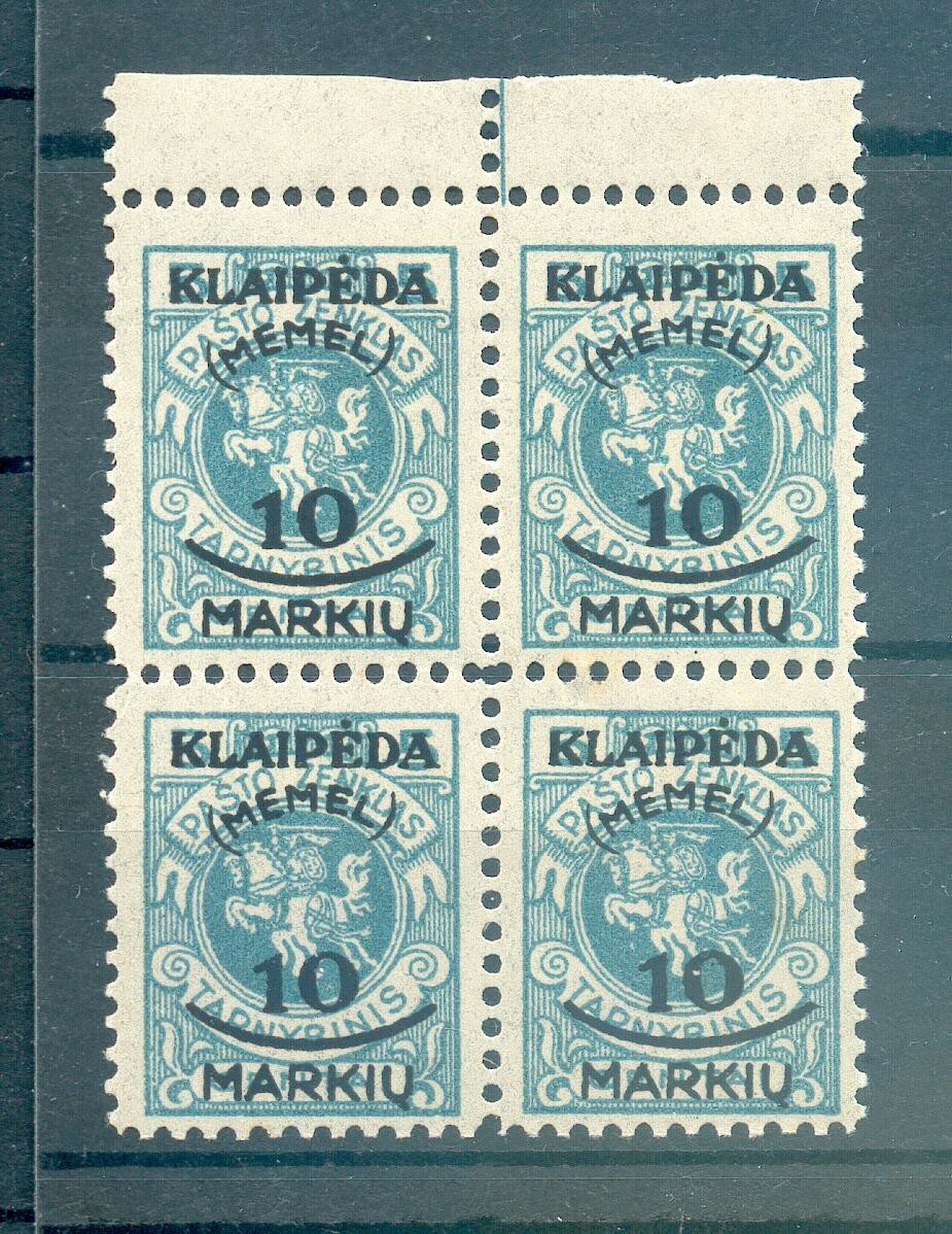 Memel 124 block of four MNH mint never hinged 80EUR (R1495