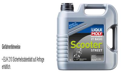 4 L LIQUI MOLY Motoröl Motorrad 2-T Basic Scooter Street API TC ISO L-EGB