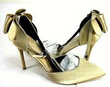 MMJULY Womens Ankle Strap Siletto High Heel Pumps, Champagne US Size 9 M