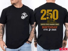 USMC 250th Anniversary T-Shirt – United States Marine Corps Birthday 1775–2025