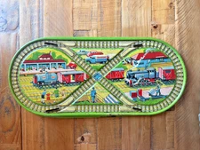 Magic Shunting Train Tin Plate figure Toy track plate  Made in UK Technofix 60s