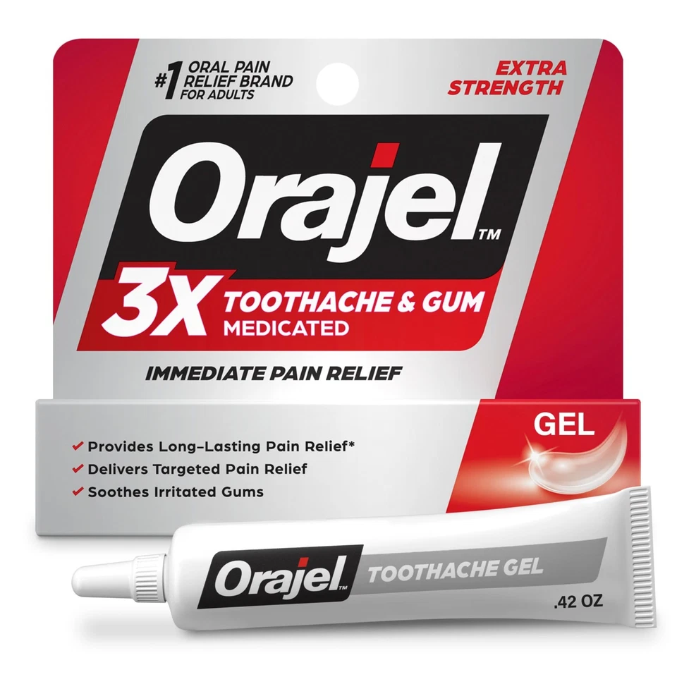 Orajel 3X, Extra Strength Toothache & Gum Pain Relief 0.42oz 04/26 - Image 4 of 4
