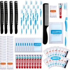 96 Sets Personal Hygiene Kit Basic Toiletry Kits Homeless Supplies Bulk for W...