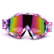 Dirt Bike Goggles, ATV Motorcycle UTV MX OTG Camo Pink Frame  Color Lens