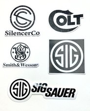 Smith Wesson Sw Colt Silencer Co Firearms Decal Sticker Truck Gun Safe