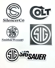 Smith & Wesson S&W Colt Silencer Co Firearms Decal Sticker Truck Gun Safe