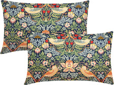 Sage Green Floral Lumbar Pillow Covers 12x20 Set of 2 Sofa Couch Decor Cases New