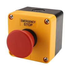 Red Emergency Stop Push Button Switch Momentary Weatherproof 660V with Box