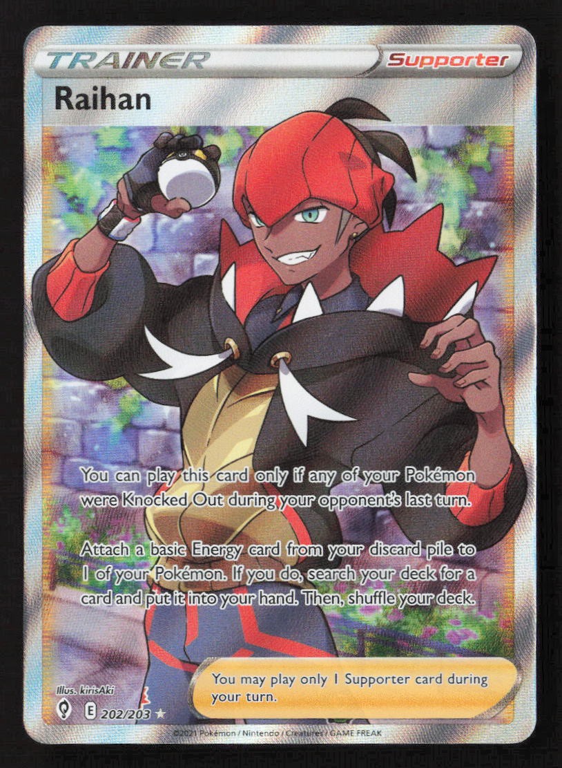 Raihan (Full Art) Ultra Rare SWSH07: Evolving Skies 202/203 NM