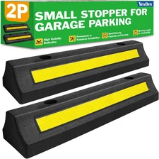 2 Pack Garage Parking Aid, 16.9'' Parking Stopper for Garage, Car Truck Curb Flo