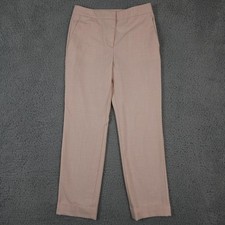 Ann Taylor Pants Women 0 Heather Pink Cuffed Dress Trousers Career Office Preppy