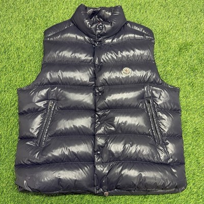 MONCLER TIBB GILET MENS PUFFER JACKET VEST NAVY BLUE  SIZE 7