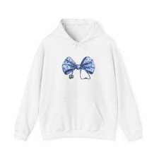 Cute Bow Design Unisex Hooded Sweatshirt, Cozy Gift for Friends, Casual Wear,