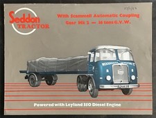 SEDDON TRACTOR 16 Ton SCAMMELL AUTO COUPLING Commercial Sales Brochure 1960-61