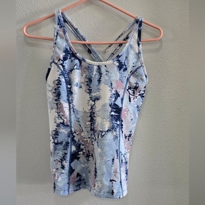 Threads 4 Thought Blue and Pink Abstract Tank Top size medium