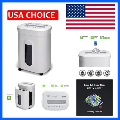 Heavy Duty Anti-Jam 15-Sheet Crosscut Shredder/60 Min Run Time/ 6-Gallon Pull...