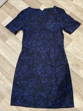 Jigsaw Navy Blue Black Short Sleeve Shift Dress Size S