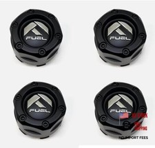 Fuel Matte Black Wheel Center Hub Cap 1.95" H Snap-in Closed-End 1003-47MB 4pcs