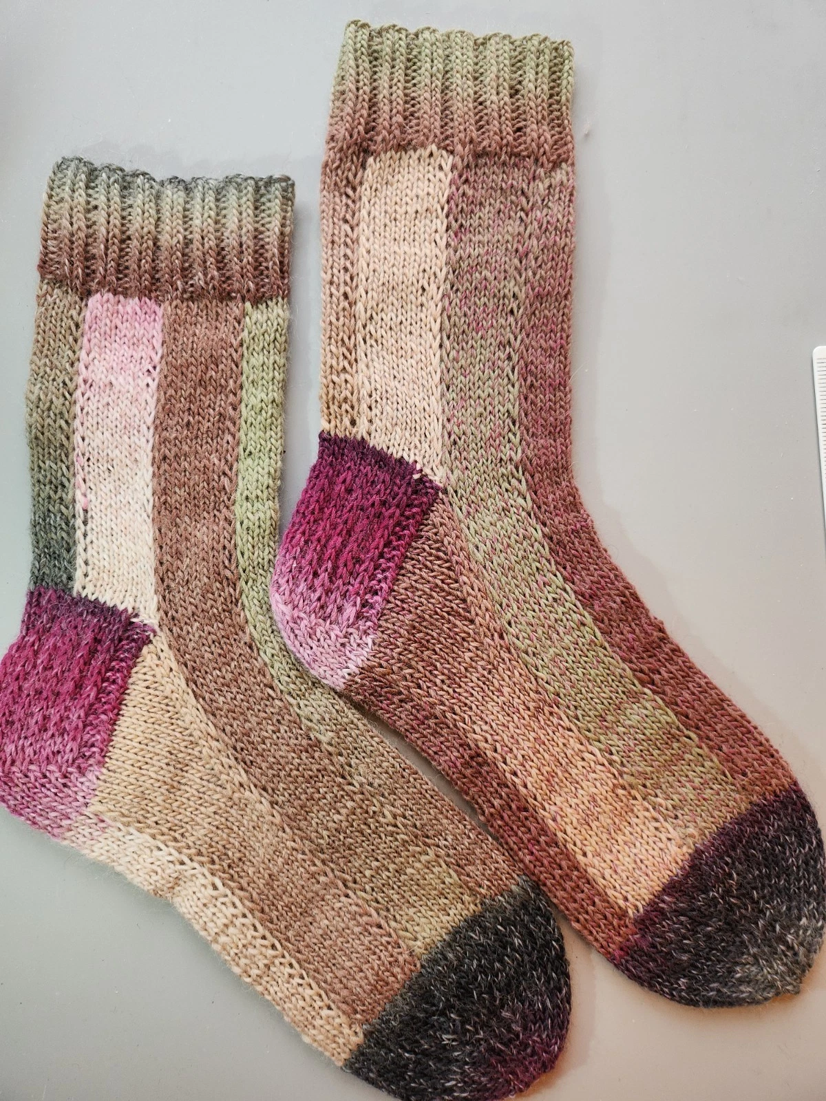Hand Knitted Wool Socks Size 4-6 #146
