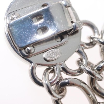 CHANEL COCO Mark Chain Clip for Costumes Belt metal Silver 