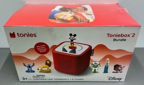 Disney Toniebox 2 Bundle with 6 Tonies • Sunset Red