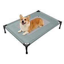 Elevated Dog Bed for Large Dogs - Outdoor Cooling Cot with Washable Breathabl...