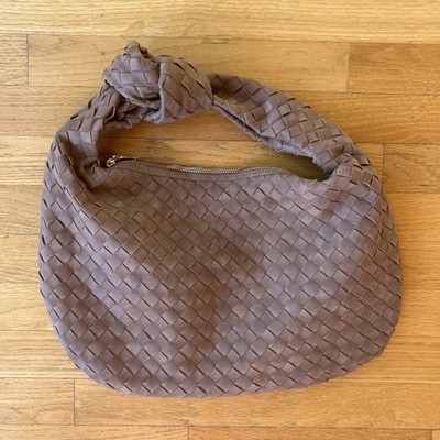Urban Expressions Victoria Hobo Suede Woven Design Light Brown