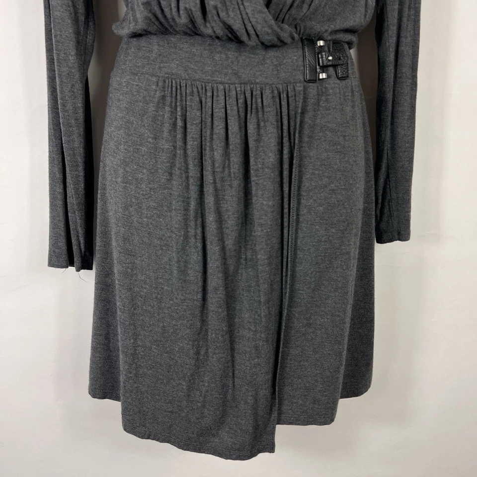 Vestido WHBM para mujer talla 8 hasta la rodilla manga larga look en capas línea A elástico Foto 3 de 4