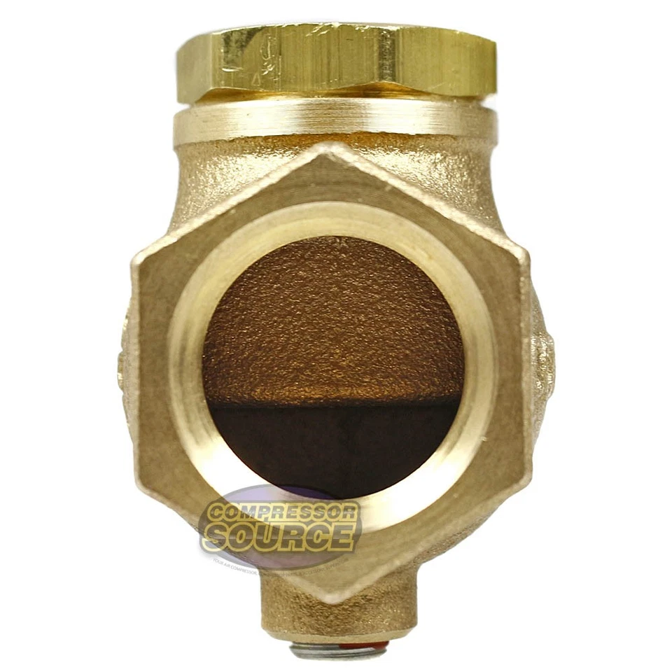 3/4" NPT In Line Horizontal Check Valve Air Compressor Solid Cast Brass WOG GV75 - Image 4 of 4