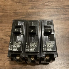 Lot of 3 ITE Circuit Breakers 15 amp Single Pole QP Q115