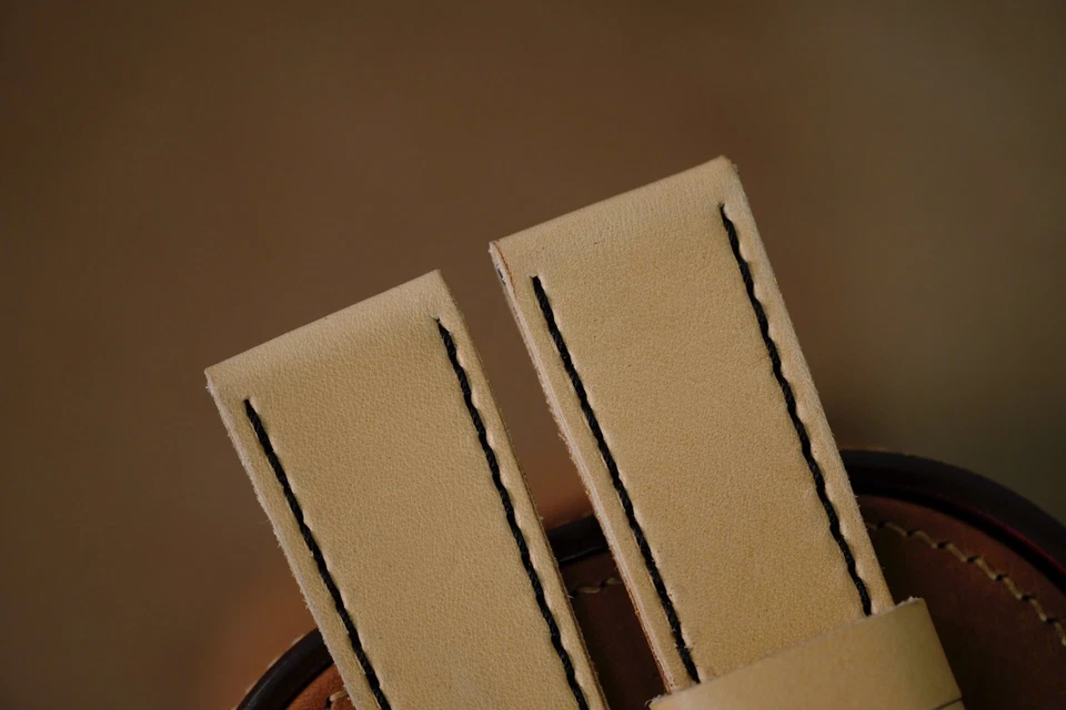 Correa PAM Officine Panerai beige hecha a mano talla 26 (o cualquier talla 27 26 24 22) Foto 3 de 4