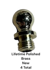 Baldwin 1090-003 Lifetime Polished Brass Finial Ball Hinge Tips Set(4) Total NOS