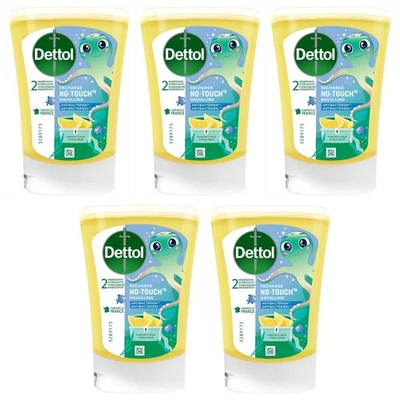 [7000050-5] DETTOL Lot de 5 Recharges de savon 250 ml pour distributeur No to... - Photo 1/4