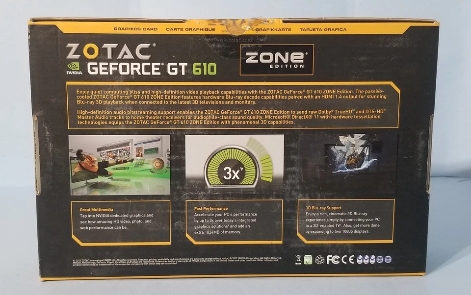 Zotac Nvidia GeForce GT 610 1GB 64BIT GDDR3 Video Card ZT-60603 - Image 2 of 4