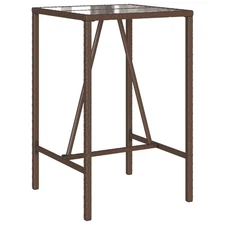 Outdoor Bar Table Brown and Black vidaXL