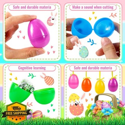 OCTERIC 120pc 2.3'' Fillable Easter Eggs Bright Colors Kids Hunt