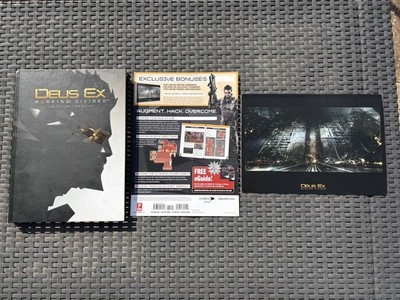 Deus Ex: Mankind Divided Limited Edition Strategy Guide Book By Prima Games