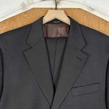 Michael Kors Suit Mens 42L Gray 3 Button 100 Wool Pants 34x31 Pleated Front