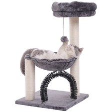 HOOPET Cat Tree Tower for Indoor Cats, 27.8 Inches Multi-Level Cat Tree with ...