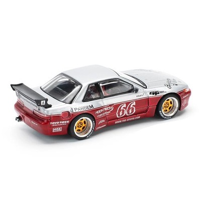 Pop Race 1:64 Nissan Silvia S13 Pandem #66 Moontech Red Diecast