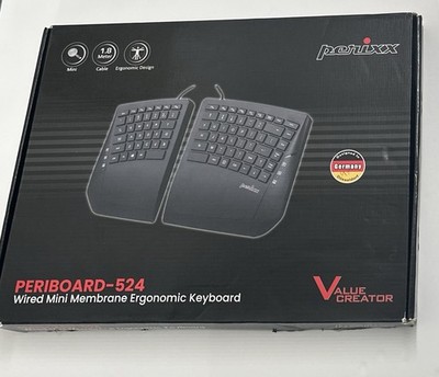 Perixx PERIBOARD-524B US Wired Mini Ergonomic Split Keyboard Firmware Updated