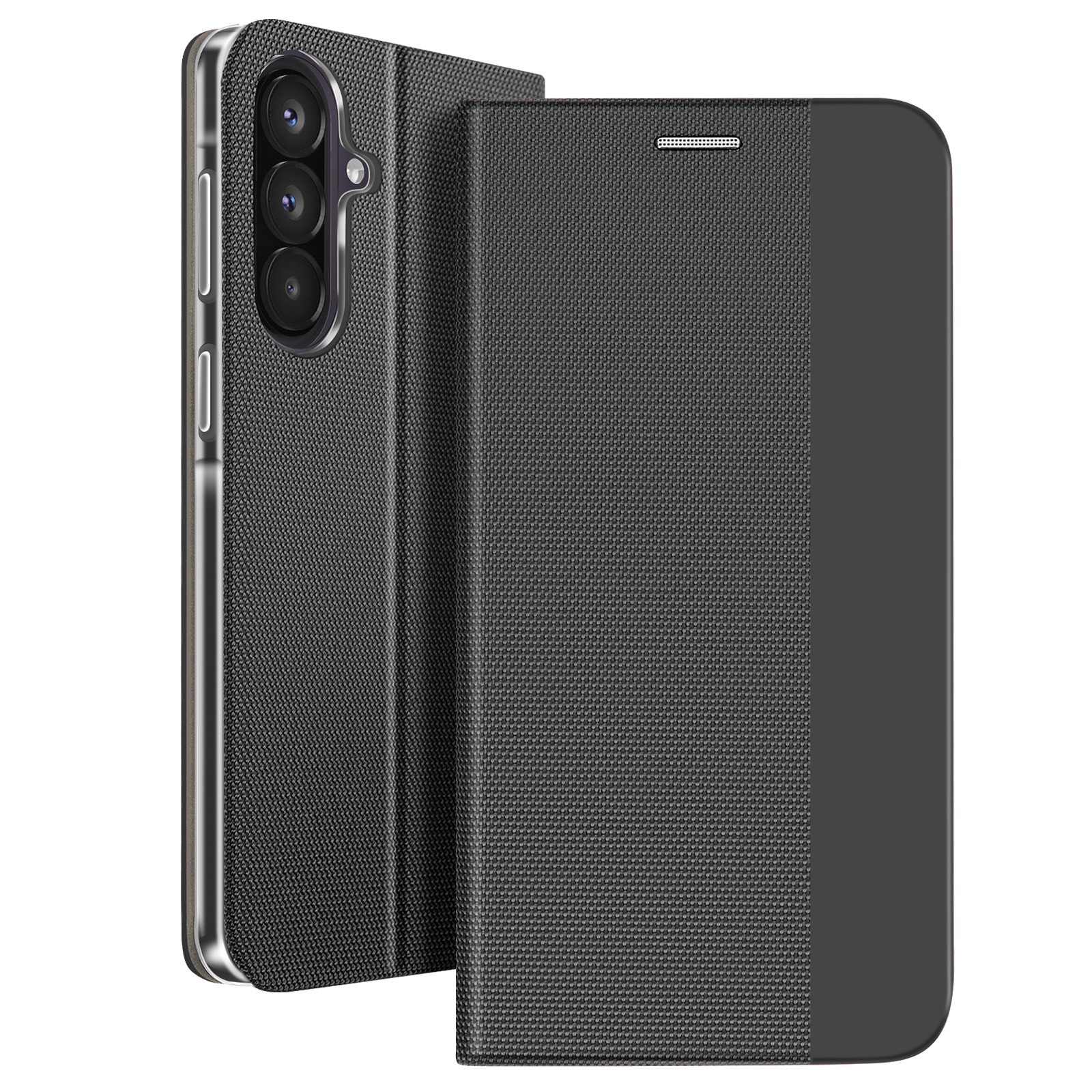 Étui en tissu pour Galaxy A57 Avizar avec support intégré gris